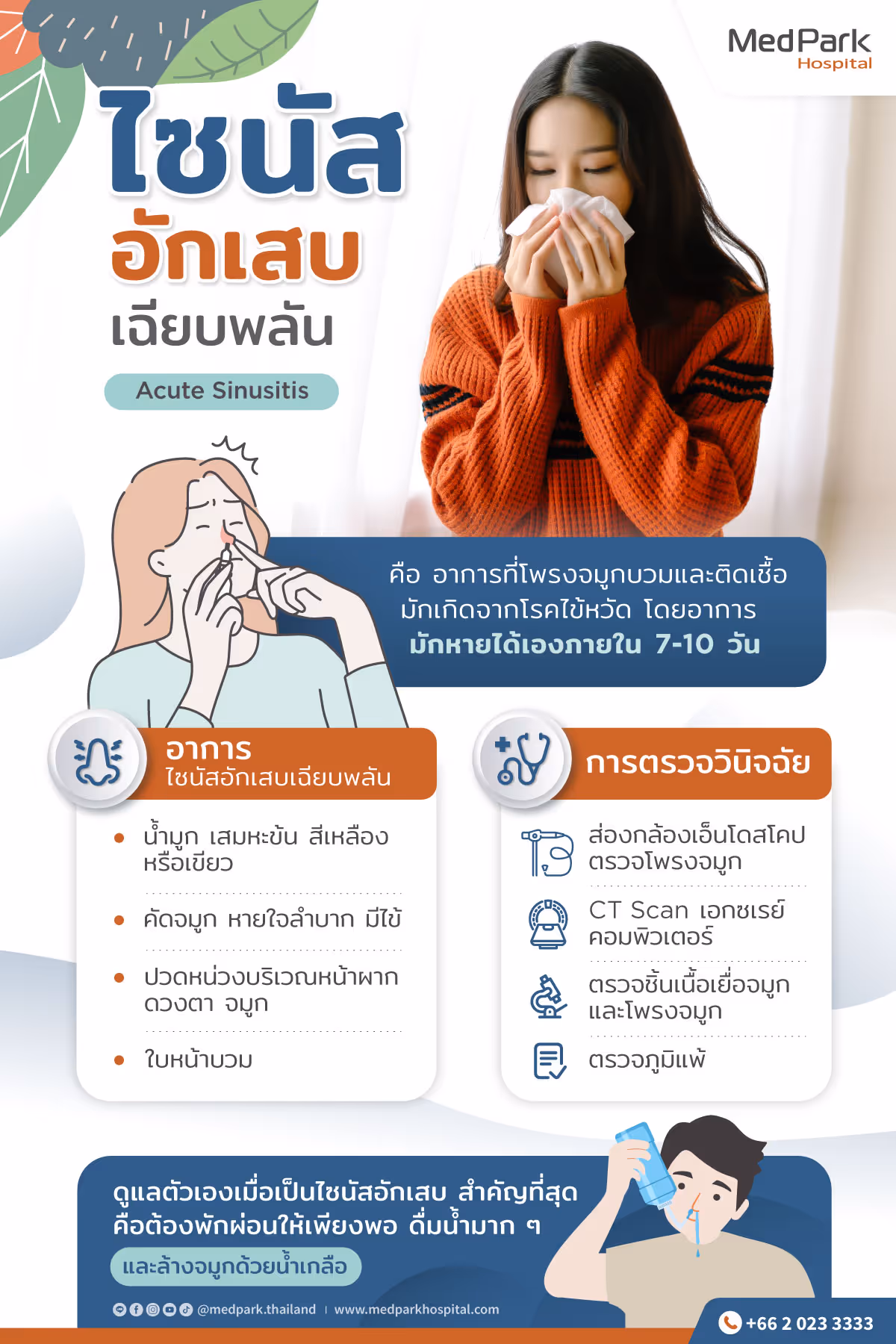 Acute Sinusitis-อาการเเละวิธีการวินิจฉัย