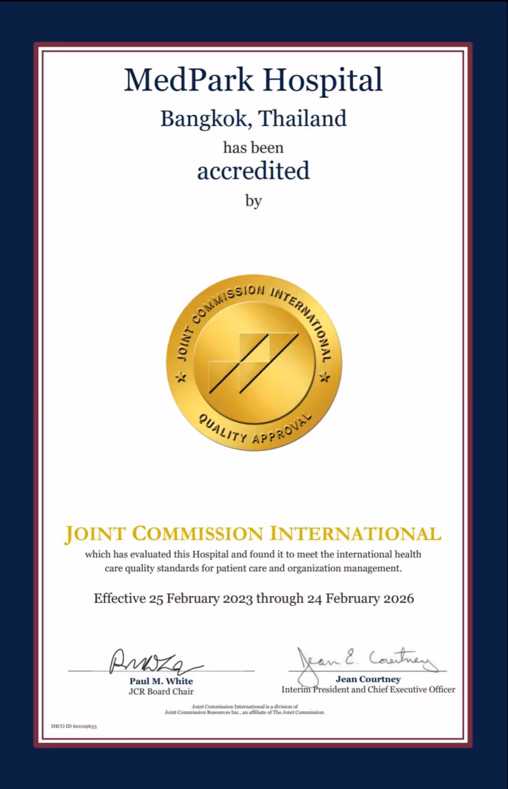 Joint Commission Certified MedPark Hospital