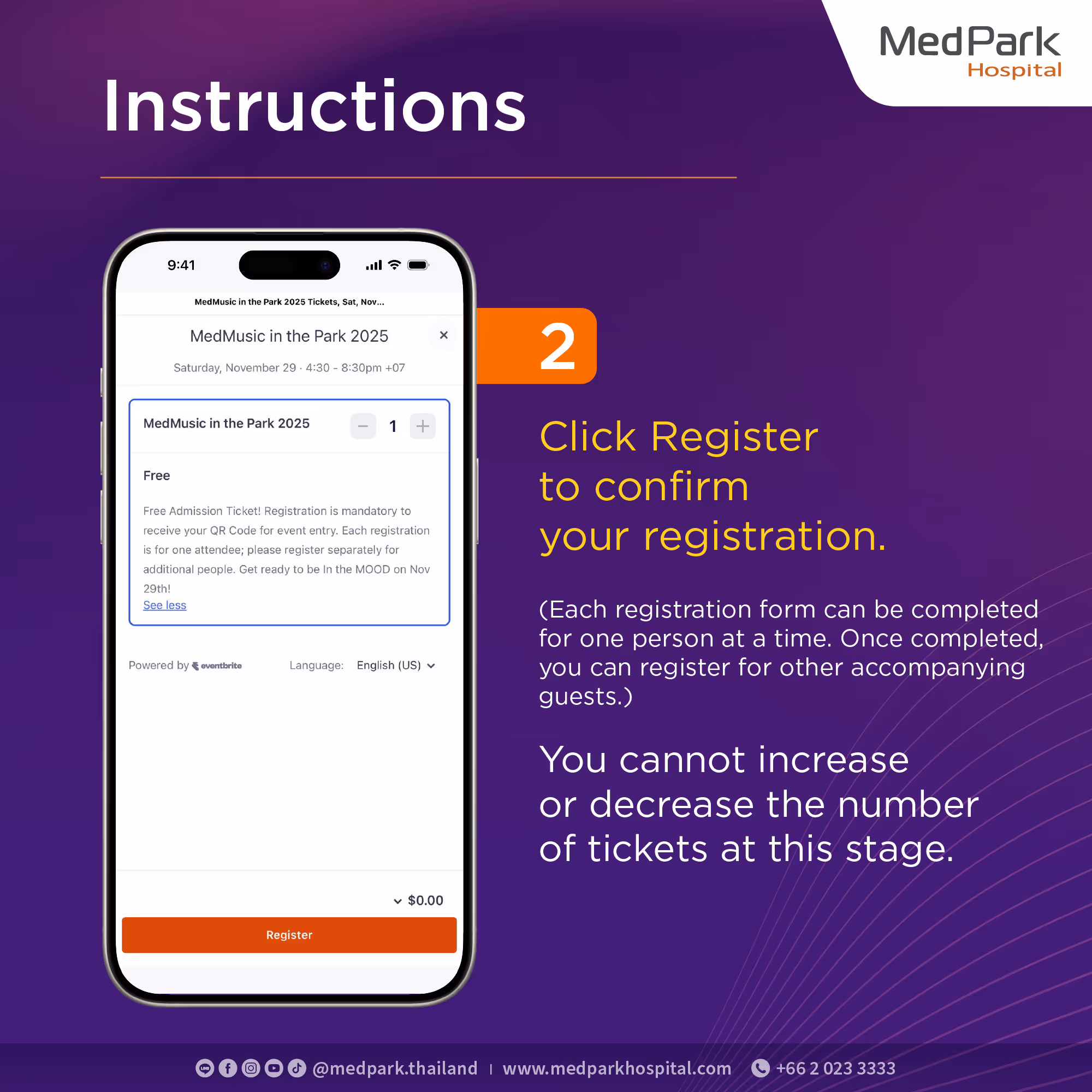 How to regis Medmusic 9