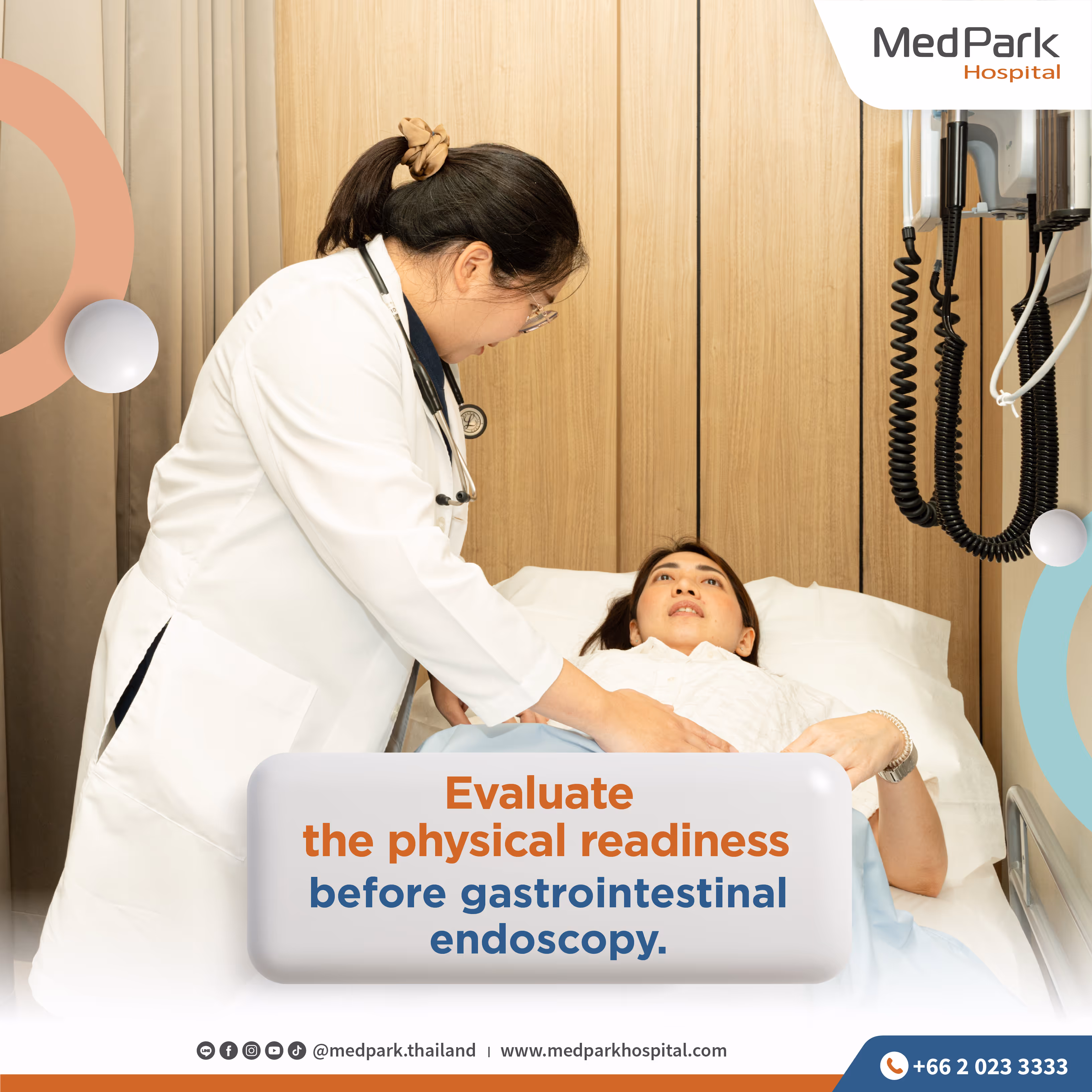 Evaluate the physical readiness before gastrointestinal