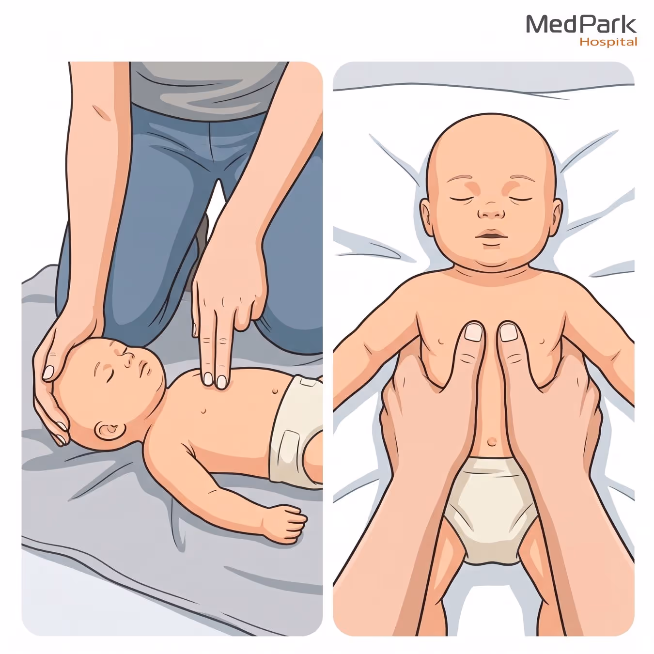 CPR guidelines for infants and children under 12 years