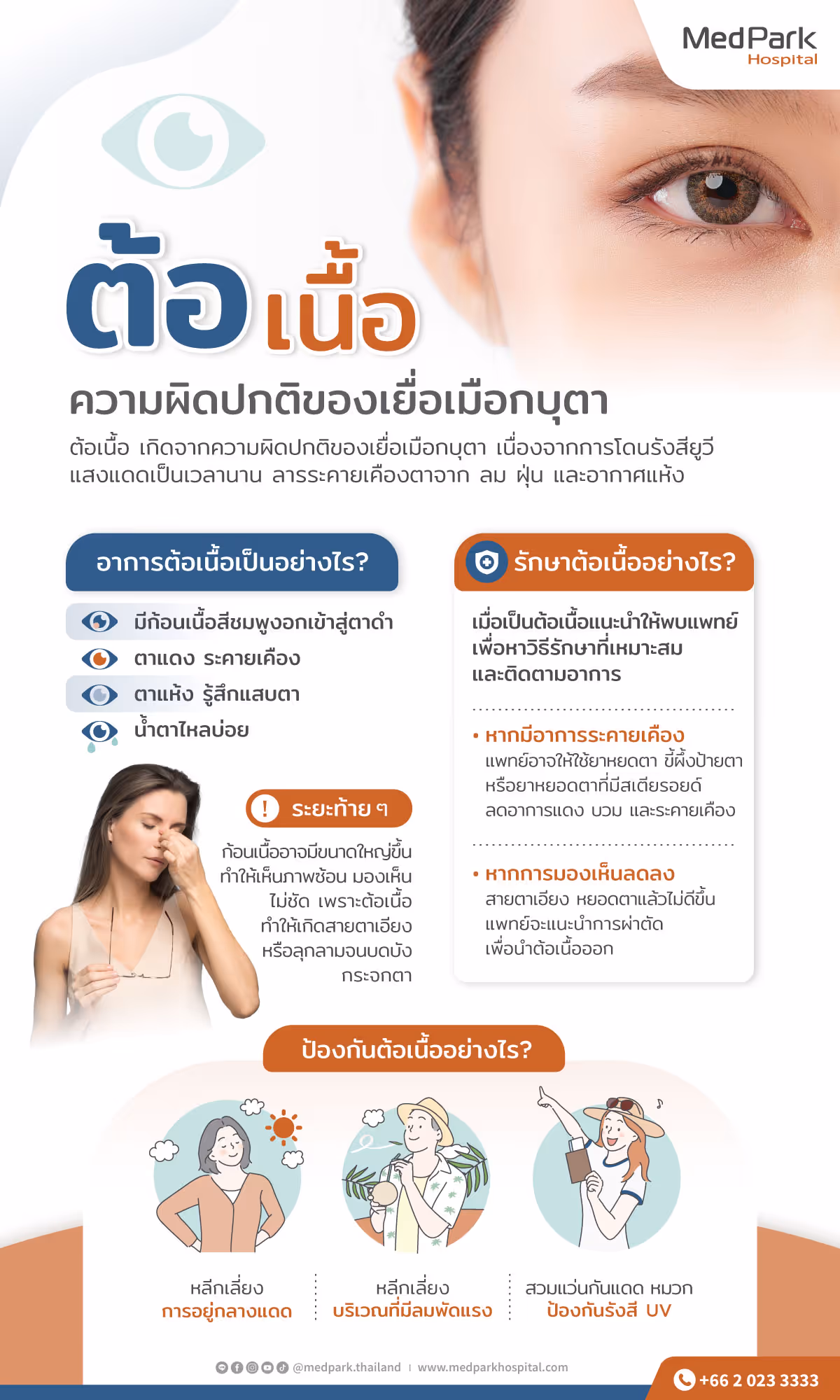 Pterygium-อาการเเละวิธีการป้องกัน