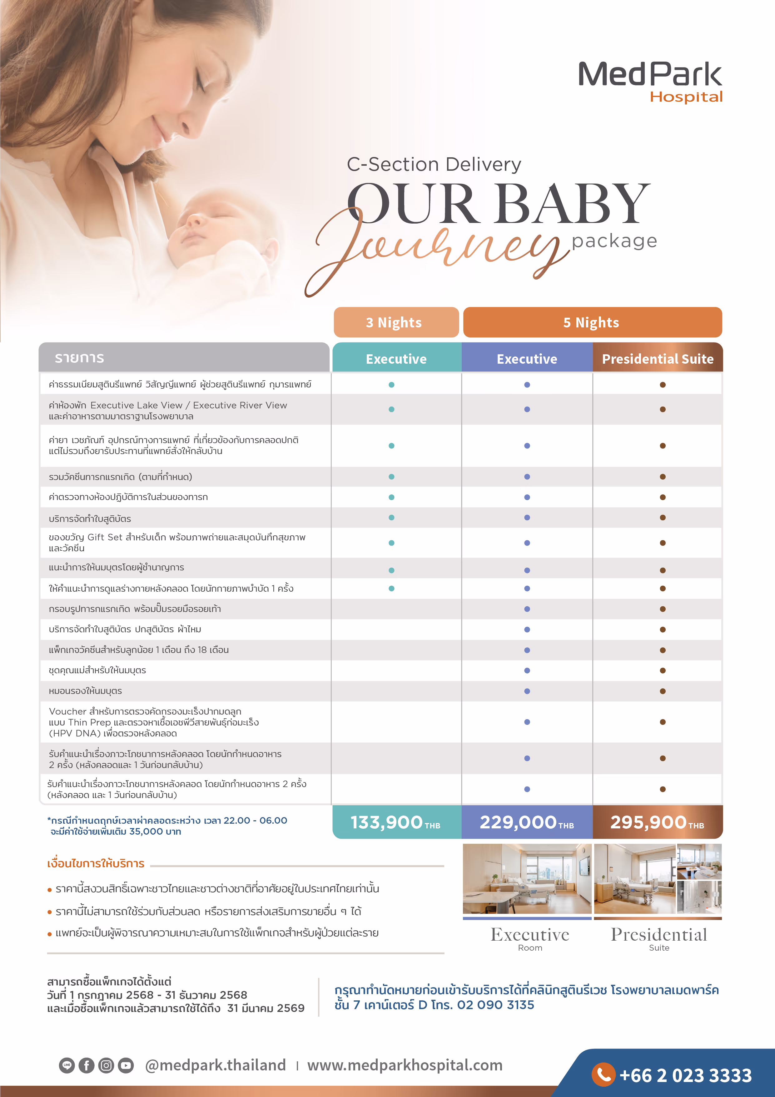 แพ็กเกจผ่าตัดคลอด (Delivery Packages)