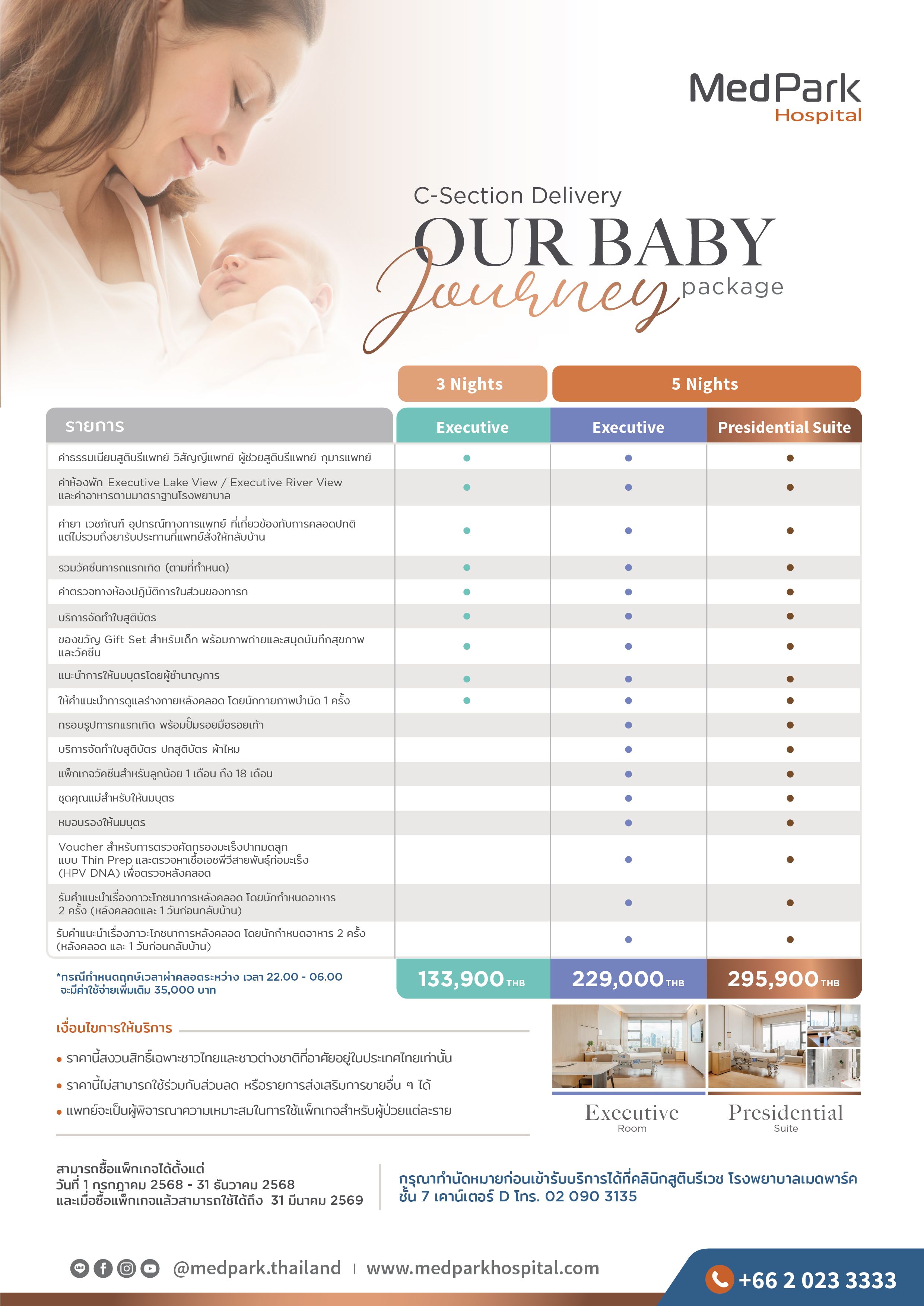แพ็กเกจผ่าตัดคลอด (Delivery Packages)