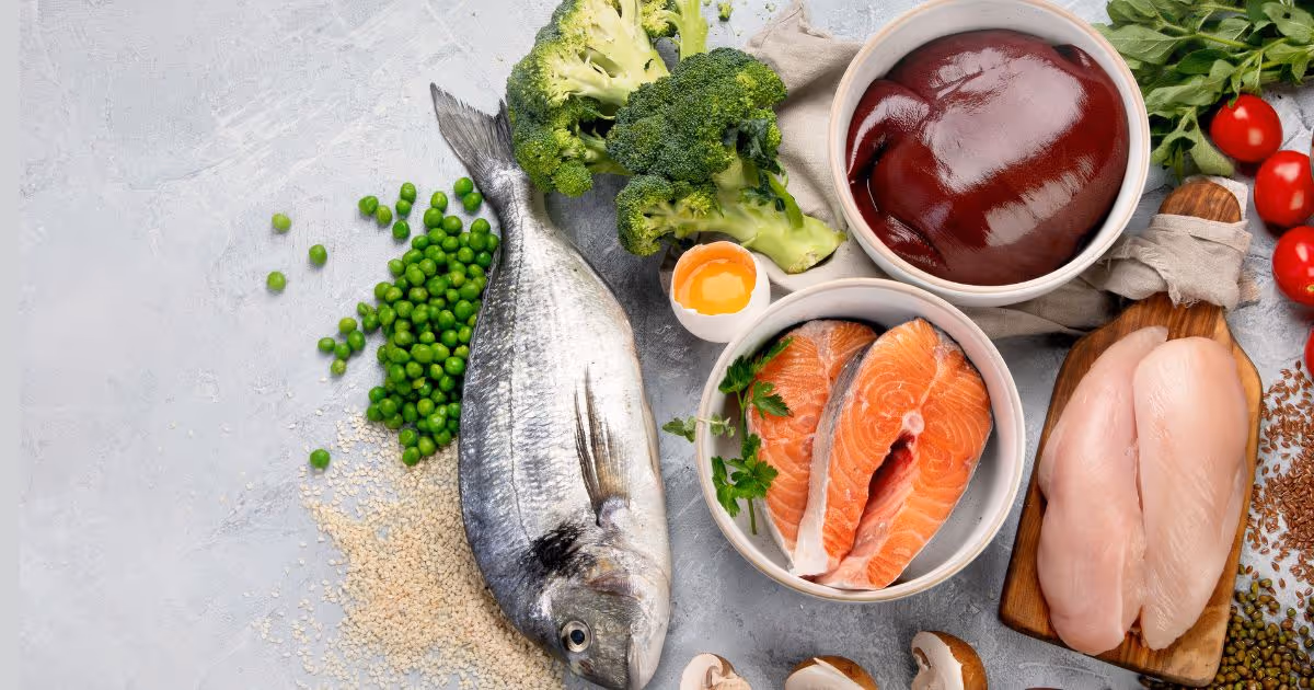 Foods recommended for anemia.