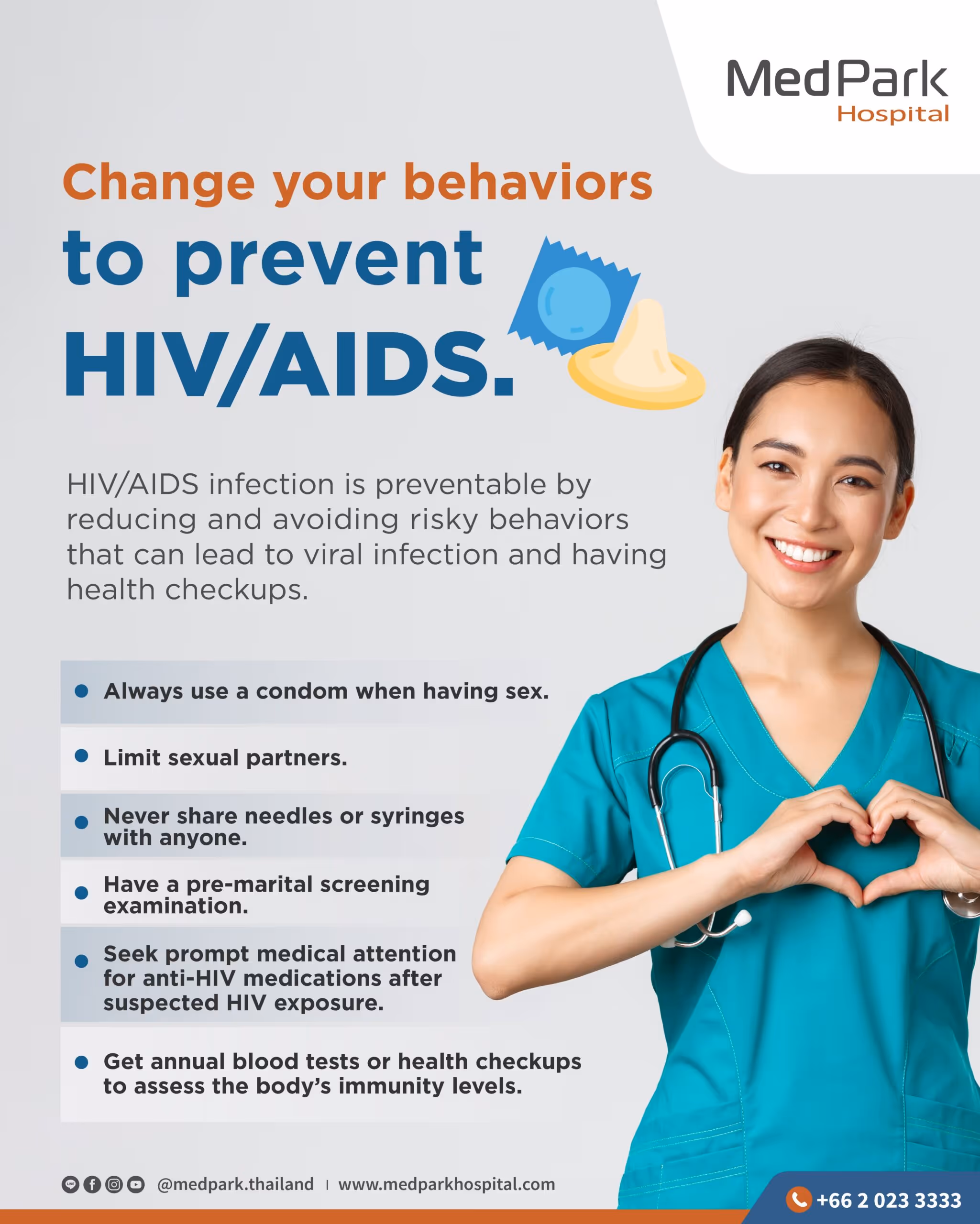 HIV/AIDS - Prevention - infographic EN