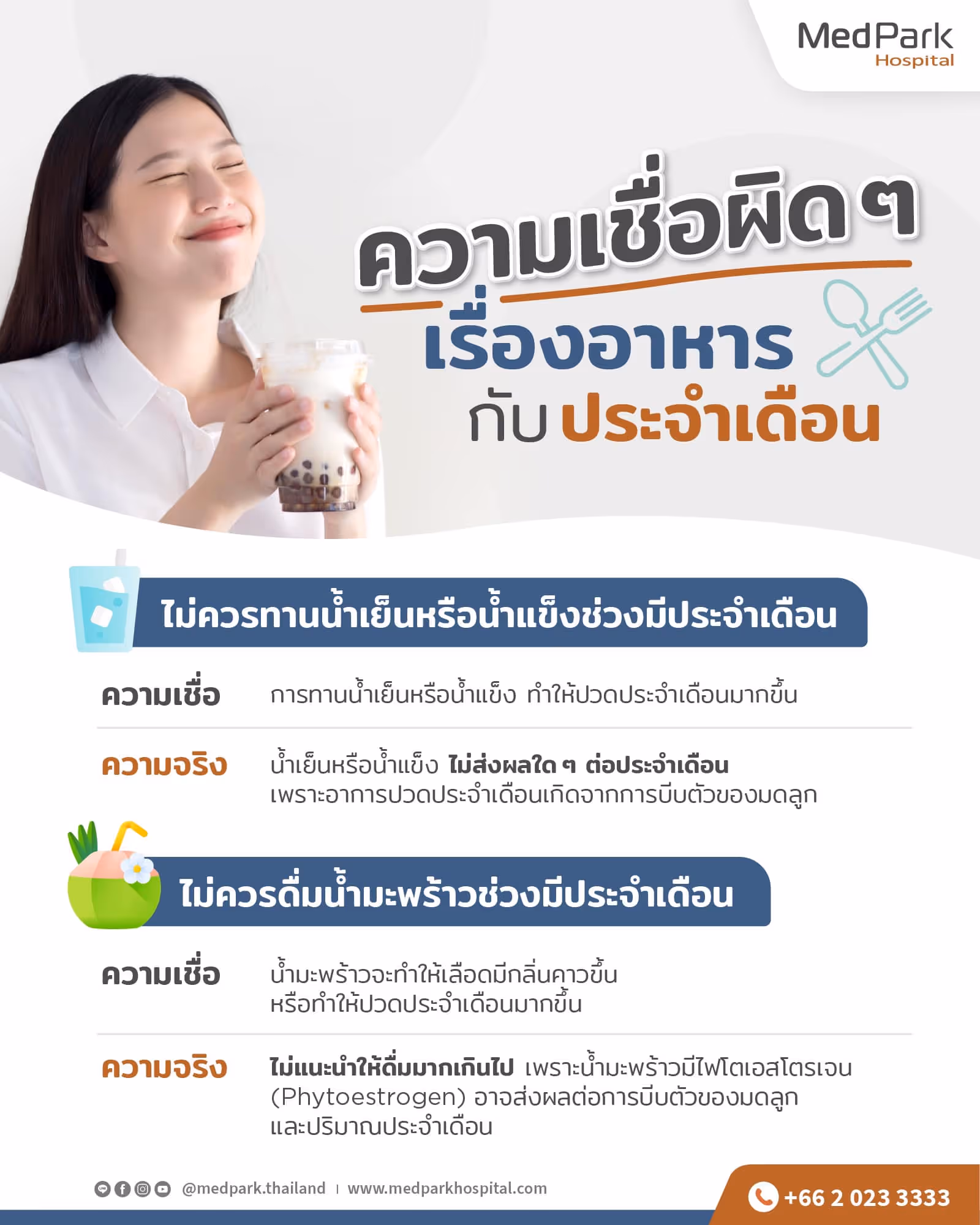 อาหารส่งผลอะไรกับประจำเดือน (How does what you eat affect your menstruation?)