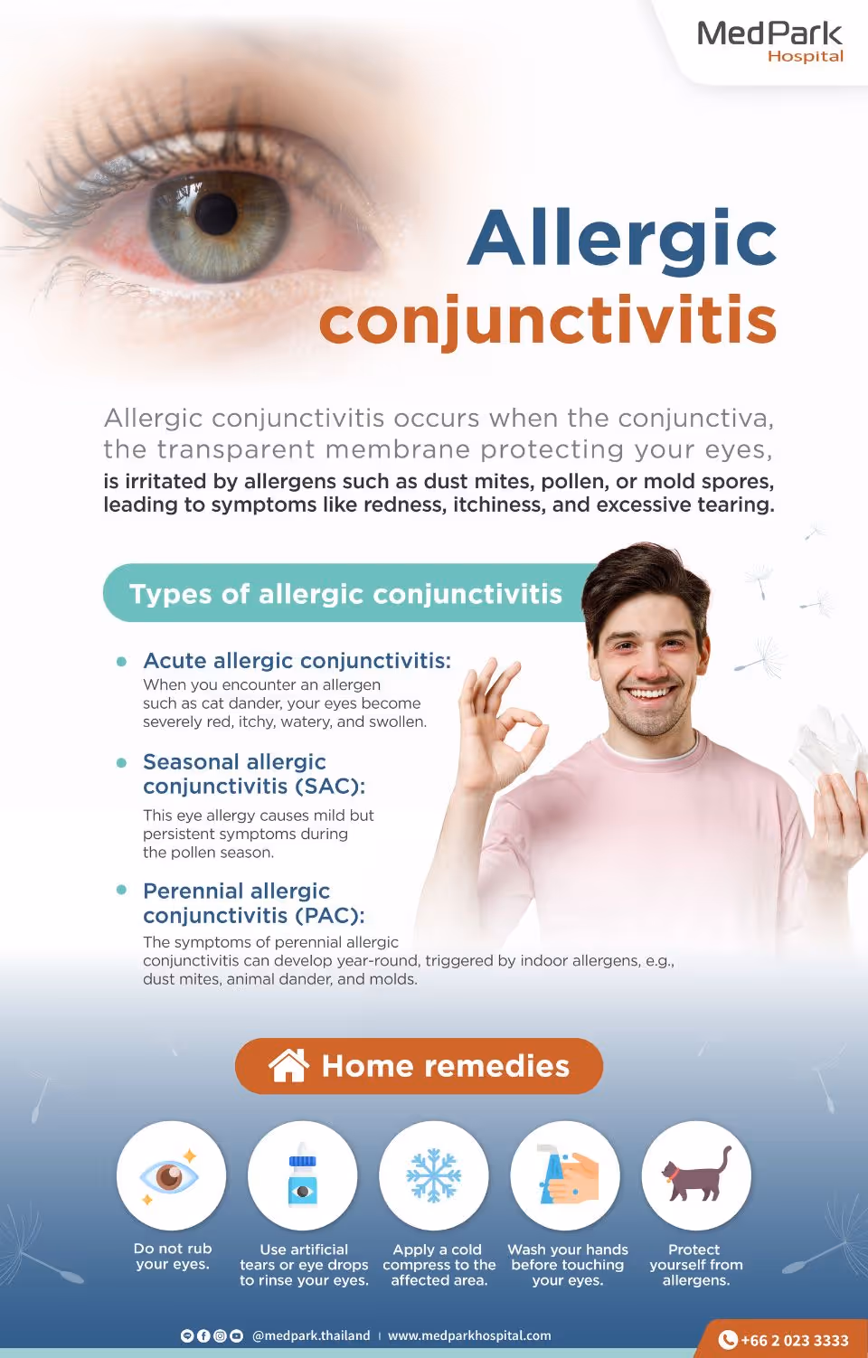 Symptoms and Causes of Allergy Conjunctivitis - Infographic En