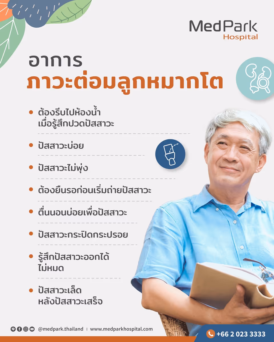 Benign Prostatic Hyperplasia - อาการของภาวะต่อมลูกหมากโต