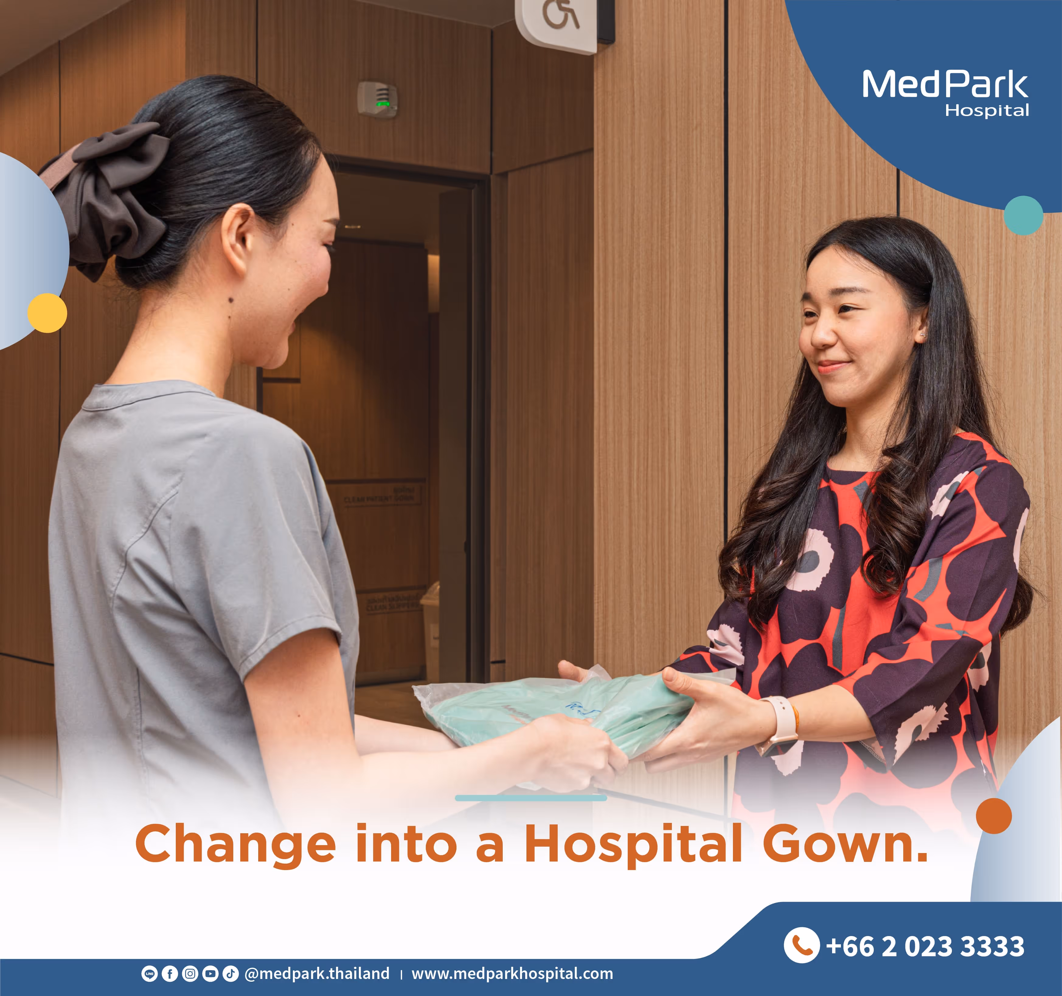 If you are wearing any metal accessories such as earrings, rings, or bracelets, please remove them. You can store your clothing, valuables, and personal belongings in a private locker.